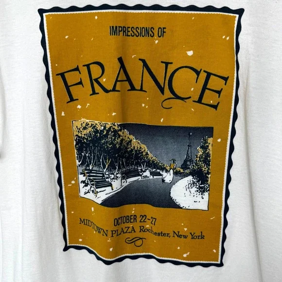 Vintage Impressions of France Midtown Plaza Rochester, NY t shirt XL - Picture 2 of 10